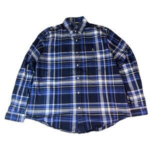 Polo Ralph Lauren Men's Classic Fit Long Sleeve Blue Flesh Pony Button Down XXL